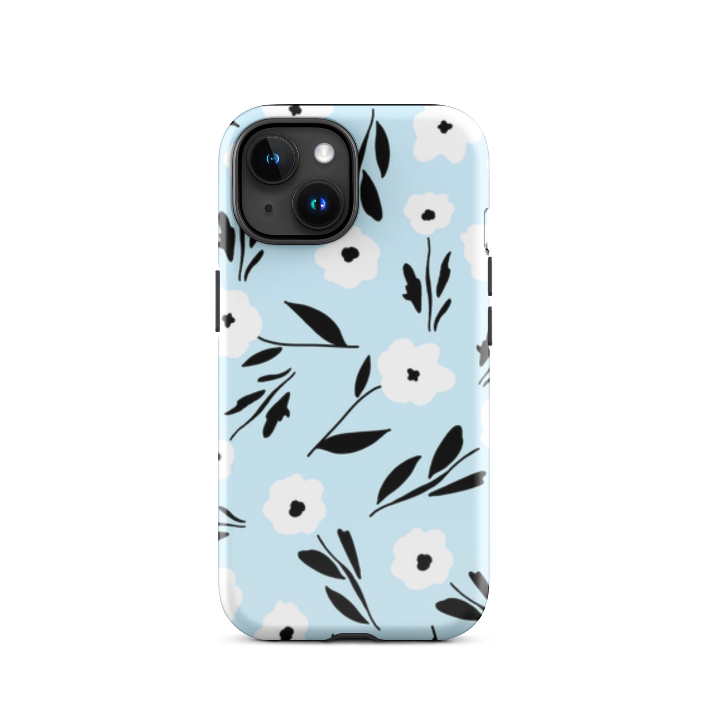 Sky Blue Floral Tough Case for iPhone®