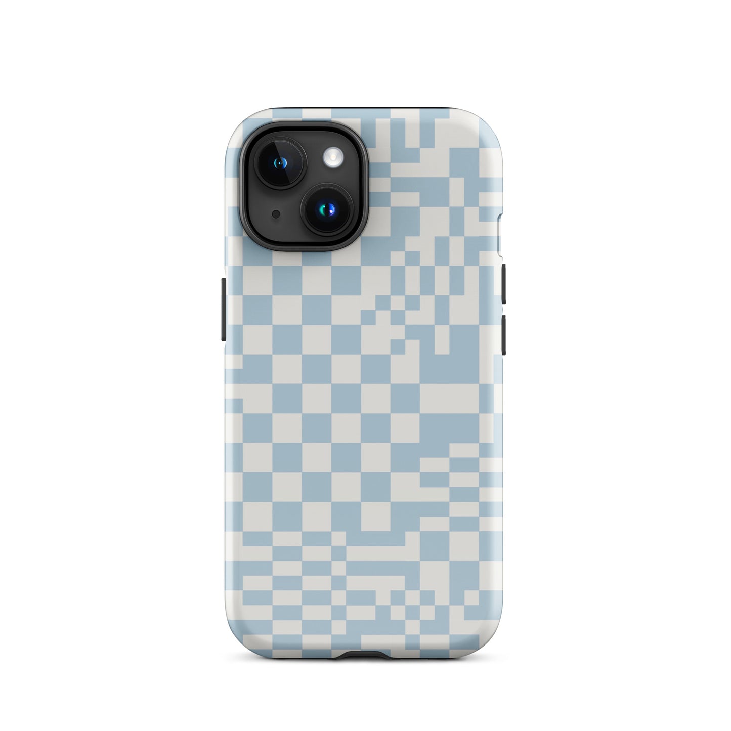 Pale Blue Check Tough Case for iPhone®