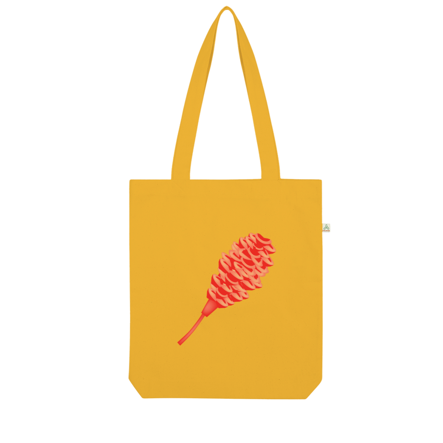 Maraca Ginger Print Tote on Canvas Organic Tote Bag I Puffee