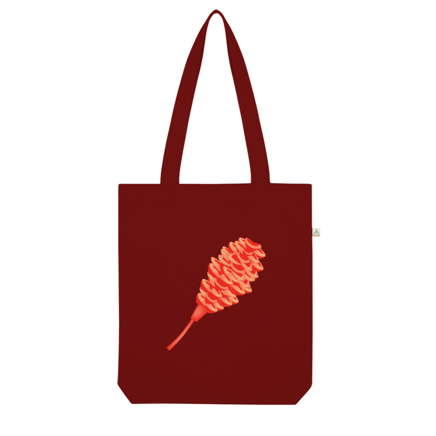 Maraca Ginger Print Tote on Canvas Organic Tote Bag I Puffee