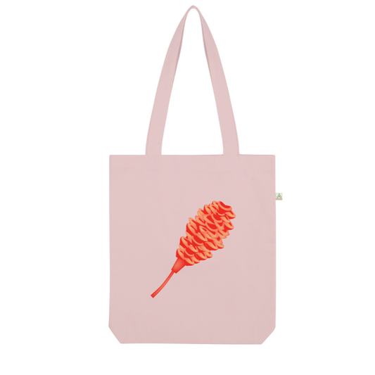 Maraca Ginger Print Tote on Canvas Organic Tote Bag I Puffee