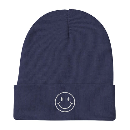 Smiley Embroidered Beanie