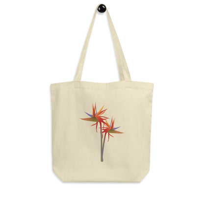 Strelitzia Eco Tote Bag in Beige I Puffee