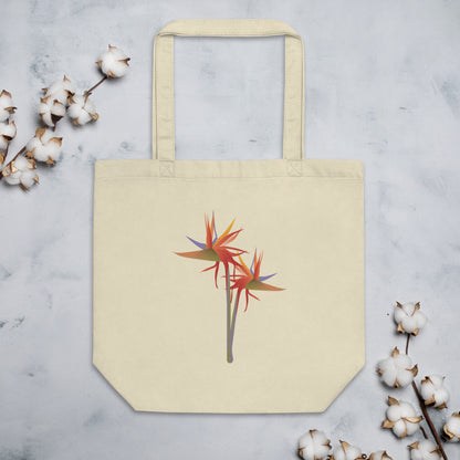 Strelitzia Eco Tote Bag in Beige I Puffee