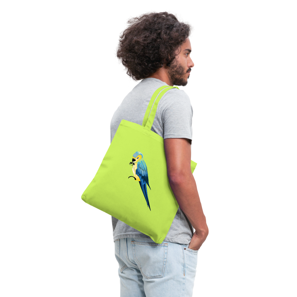 Parrot Tote Bag in Neon Green I Puffee