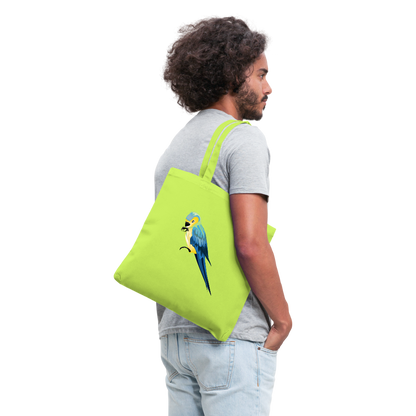 Parrot Tote Bag in Neon Green I Puffee